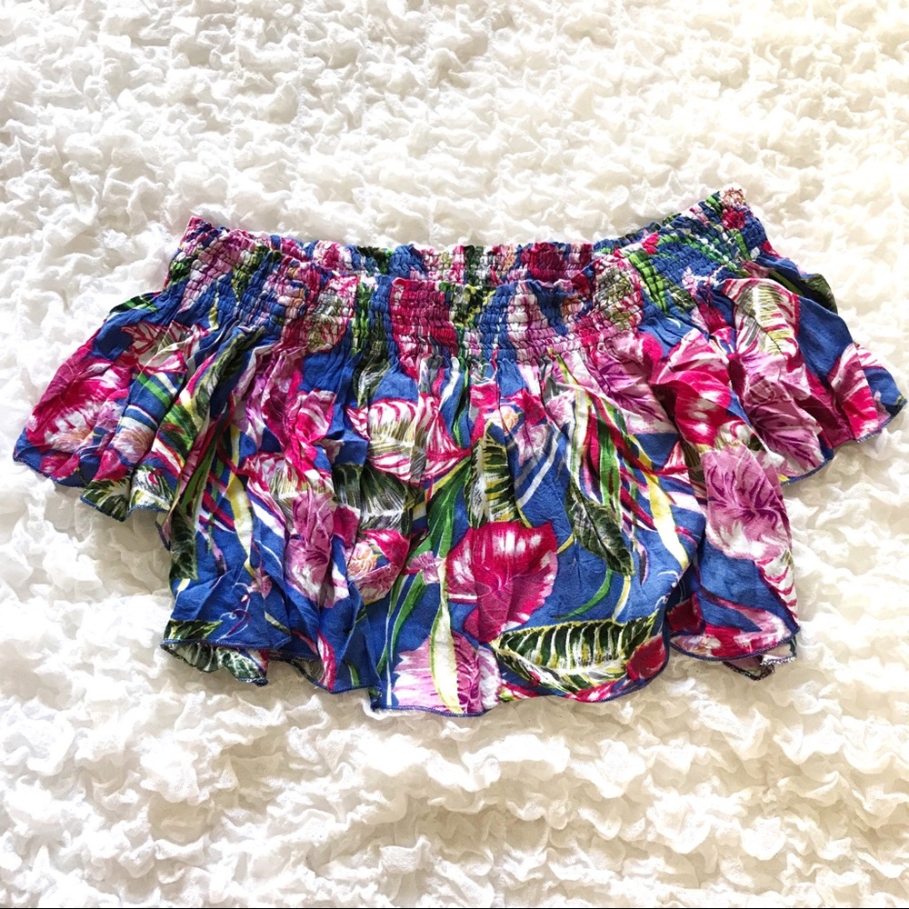 Boho Me Floral Woven Crop Top, NWT